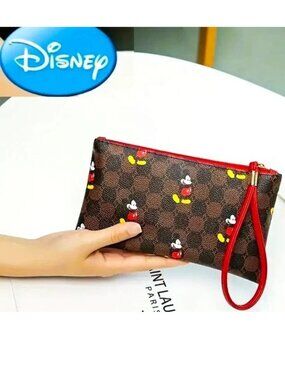 Wristlet Wallet Disney Mickey Mouse Bag Clutch Travel Purse Designer Trendy Glam